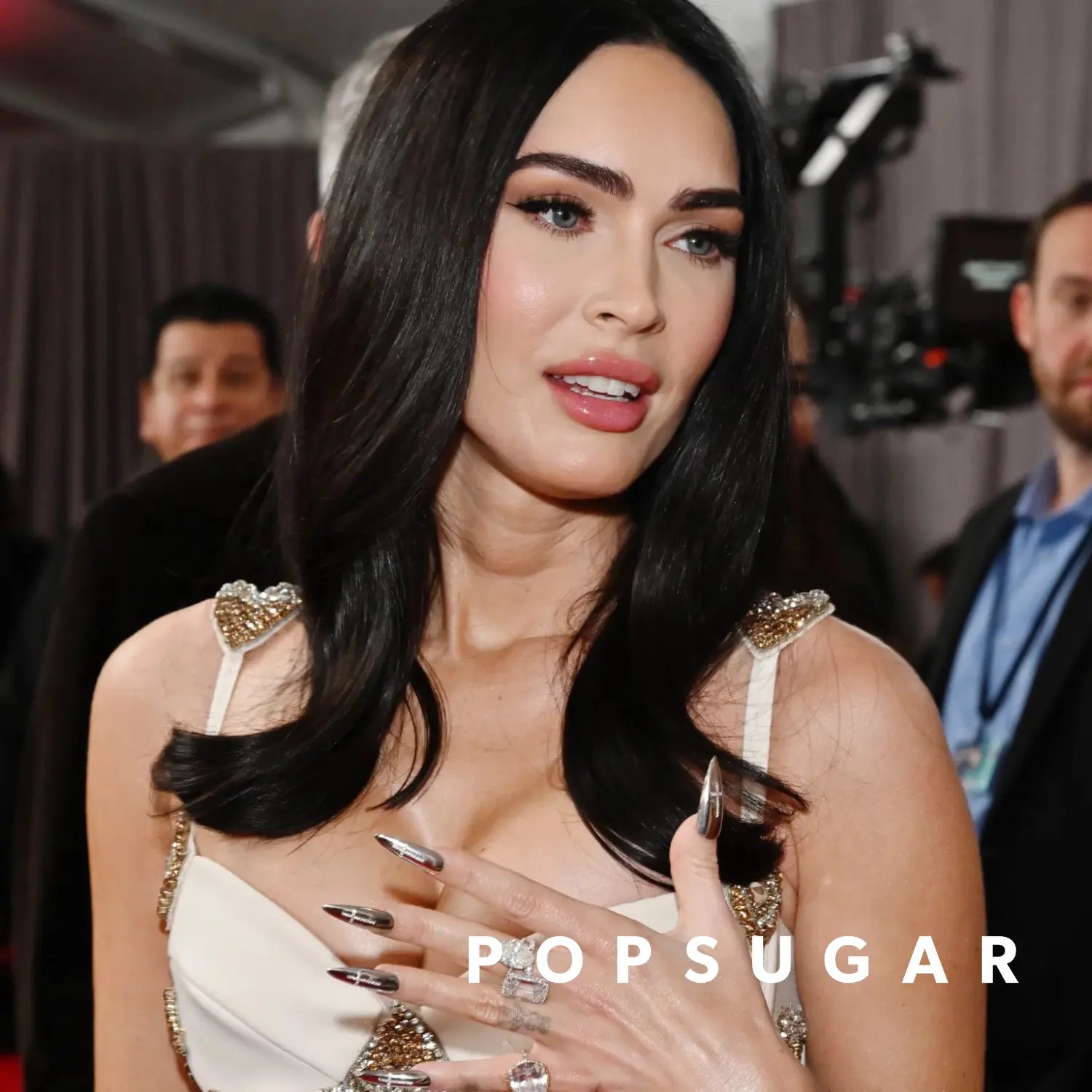 Megan Fox's 14K White Gold and Diamond Grammys Nails Are as Fancy as Marrow Fine Megan Fox's 14K White Gold and Diamond Grammys Nails Are as Fancy as Marrow Fine