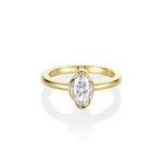 0.57ct Marquise Diamond Abstract Bezel Ring