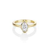 0.57ct Marquise Diamond Abstract Bezel Ring