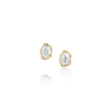 0.99ctw Diamond Abstract Bezel Studs - Marrow Fine