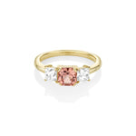 1.12ct Malaya Garnet and 0.91tcw French Cut Diamond Ring - Marrow Fine