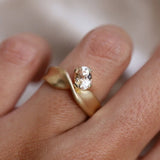 1.18ct Peach Sapphire Twist Ring