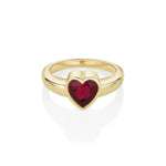 1.51ct Rhodolite Garnet Heart Ring - Marrow Fine