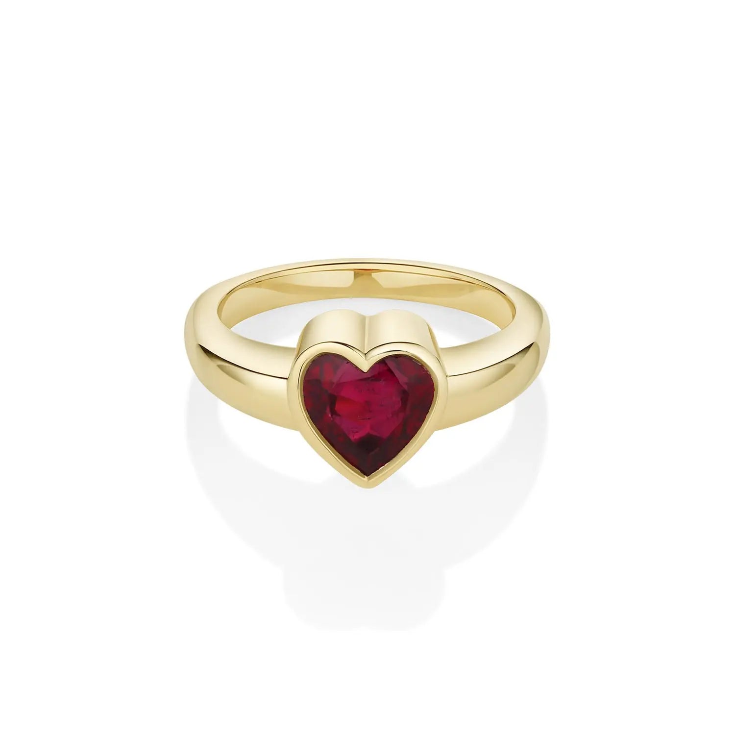 1.51ct Rhodolite Garnet Heart Ring - Marrow Fine