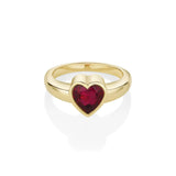 1.51ct Rhodolite Garnet Heart Ring - Marrow Fine