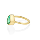 1.54ct Emerald Bezel Set Solitaire Ring Marrow Fine