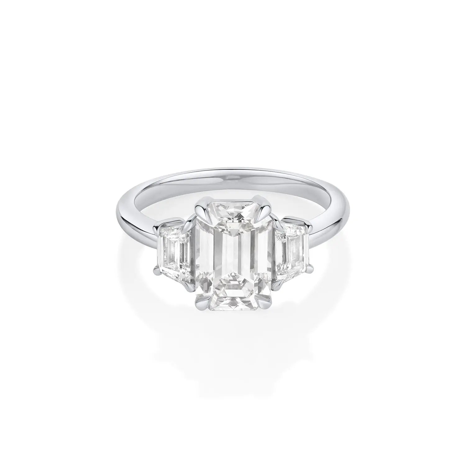 2.18ct Diamond and 0.62tcw Diamond Three Stone Ring - Marrow Fine