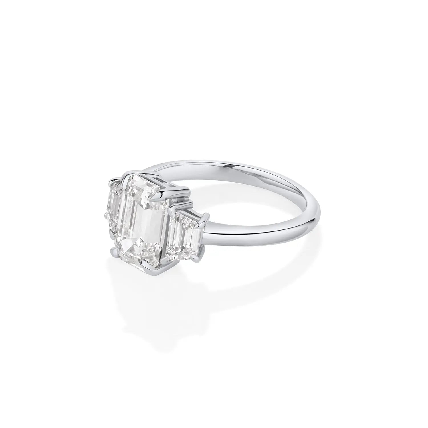 2.18ct Diamond and 0.62tcw Diamond Three Stone Ring - Marrow Fine