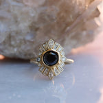 2.26ct Black Diamond Stella Ring flat lay