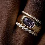 White Diamond Love Goes Round Eternity Band - Marrow Fine styled on hand