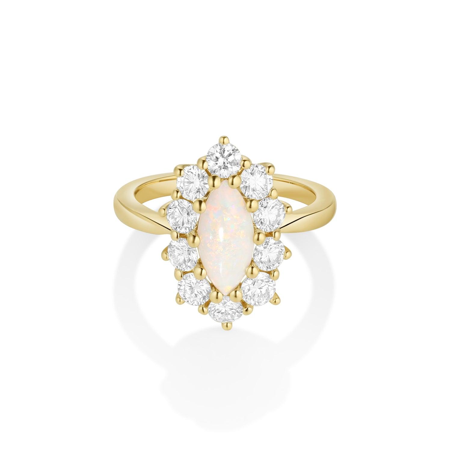 .53ct Opal Marquise Petals Ring
