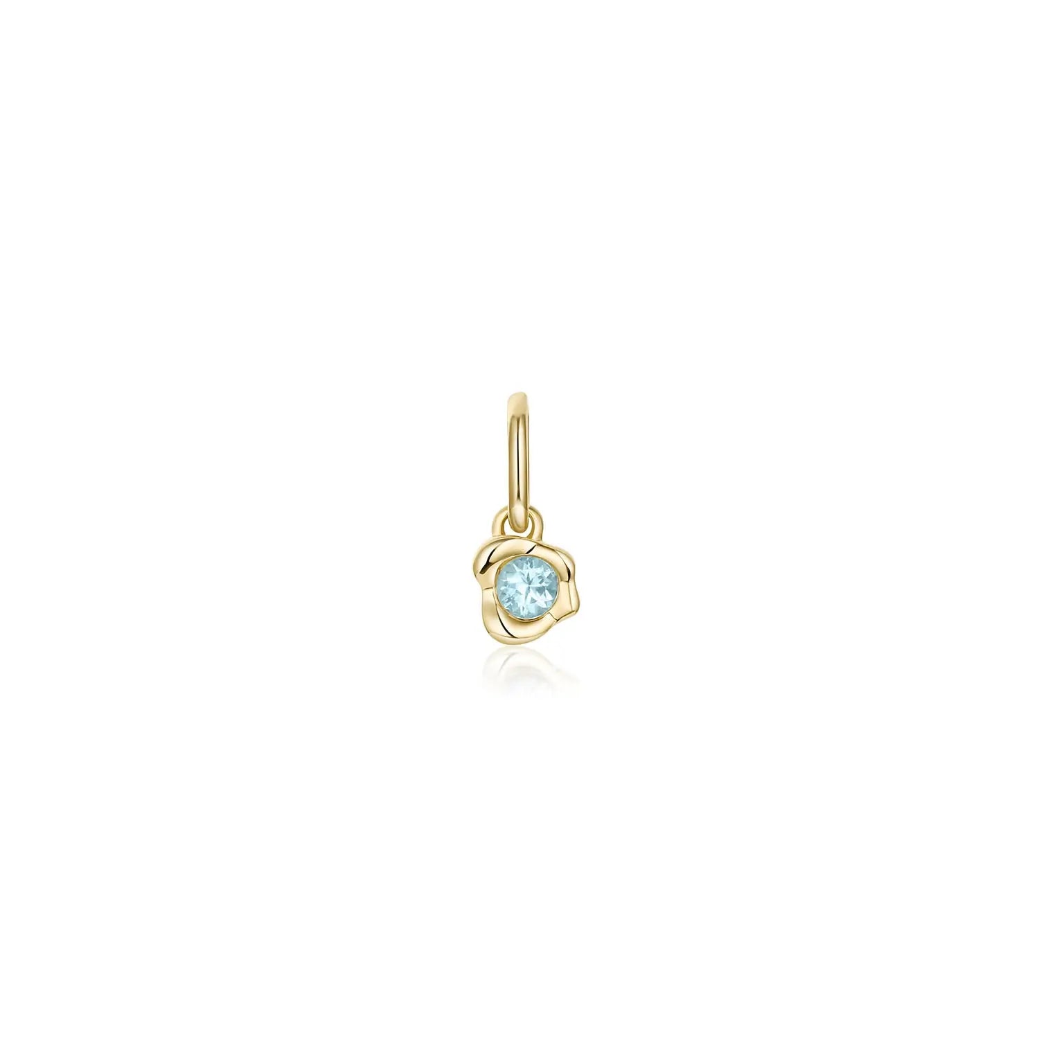 Abstract Bezel Gemstone Charm - Marrow Fine