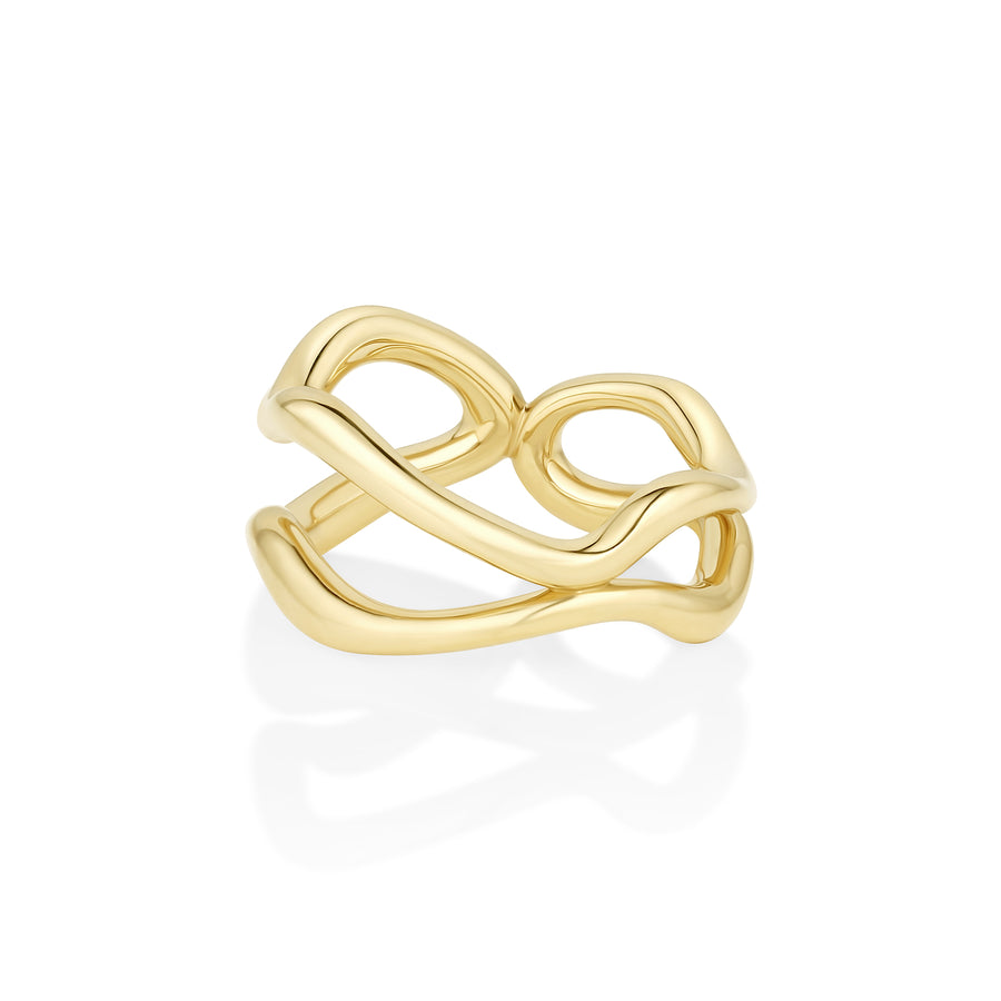 Curved Freeform Gold Ring [yellow gold]