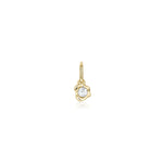Abstract Bezel Gemstone Charm - Marrow Fine