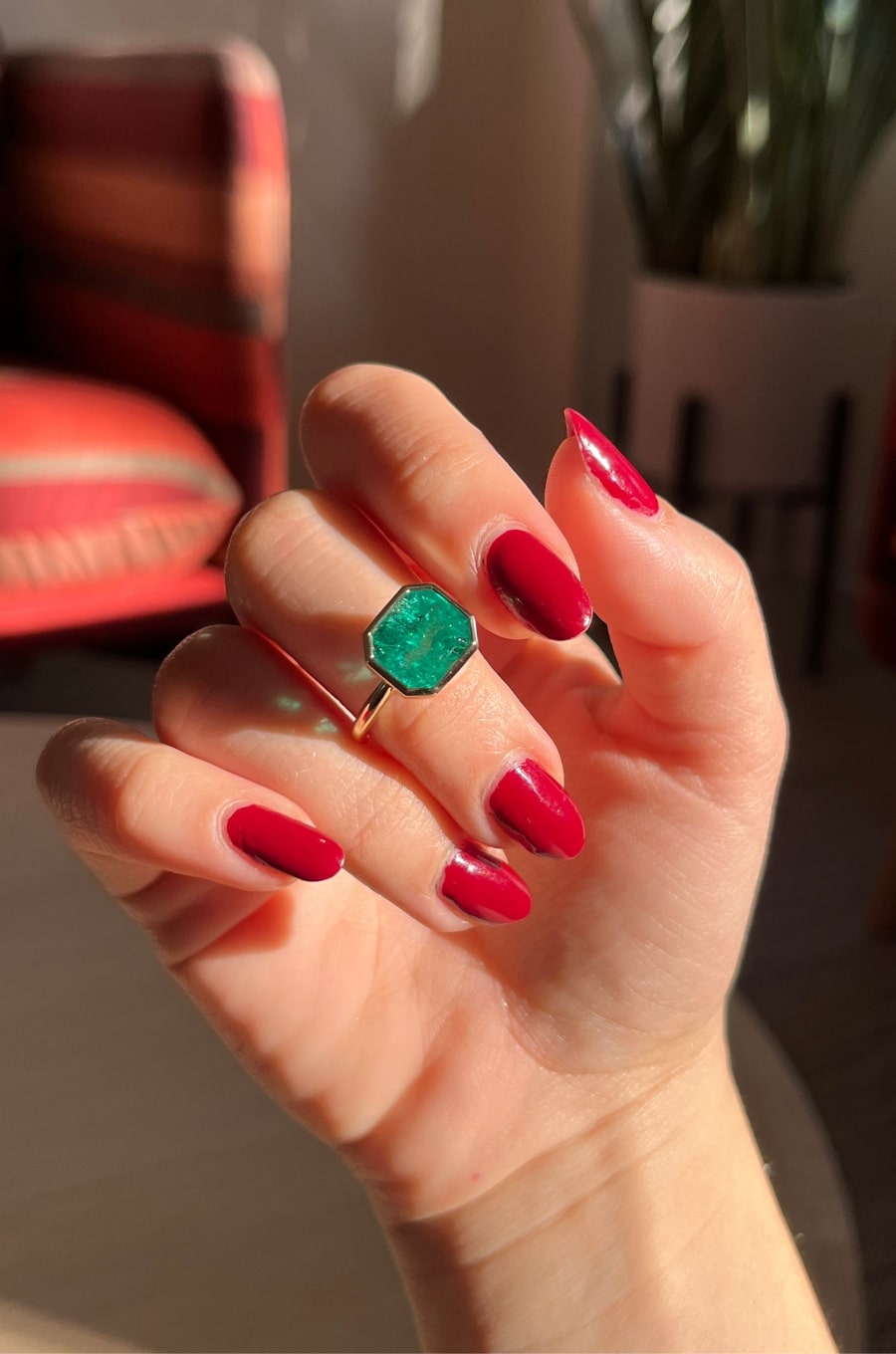 custom emerald ring