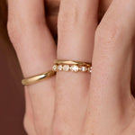 Hand Carved Geo Band Marrow Fine