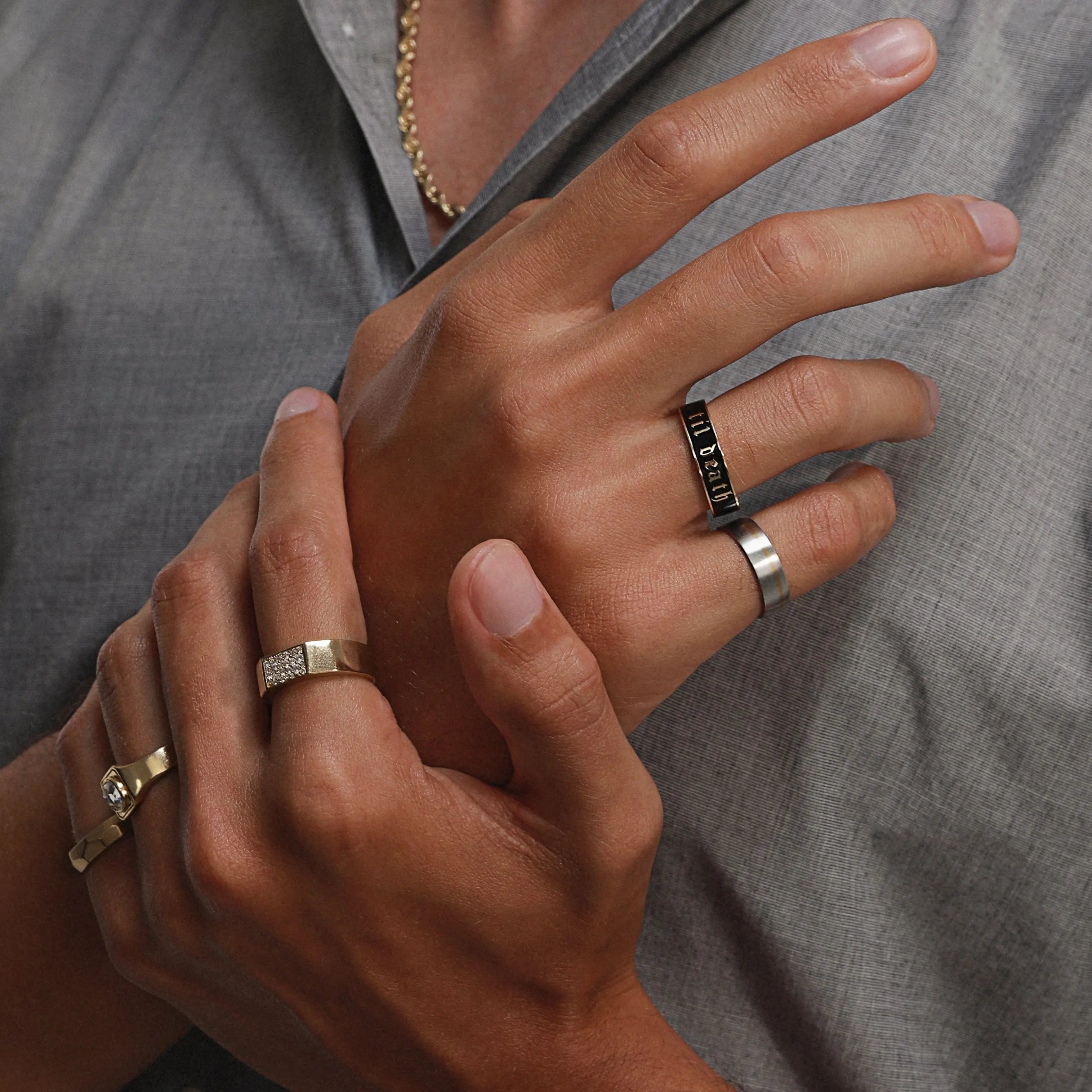 Til Death® Black Enamel Band - 6mm Marrow Fine