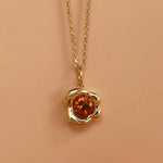 1.07ct Citrine Abstract Bezel Pendant