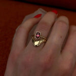 0.93ct Malawi Ruby Abstract Bezel Ring Marrow Fine