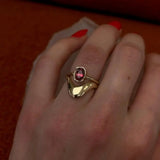 0.93ct Malawi Ruby Abstract Bezel Ring Marrow Fine
