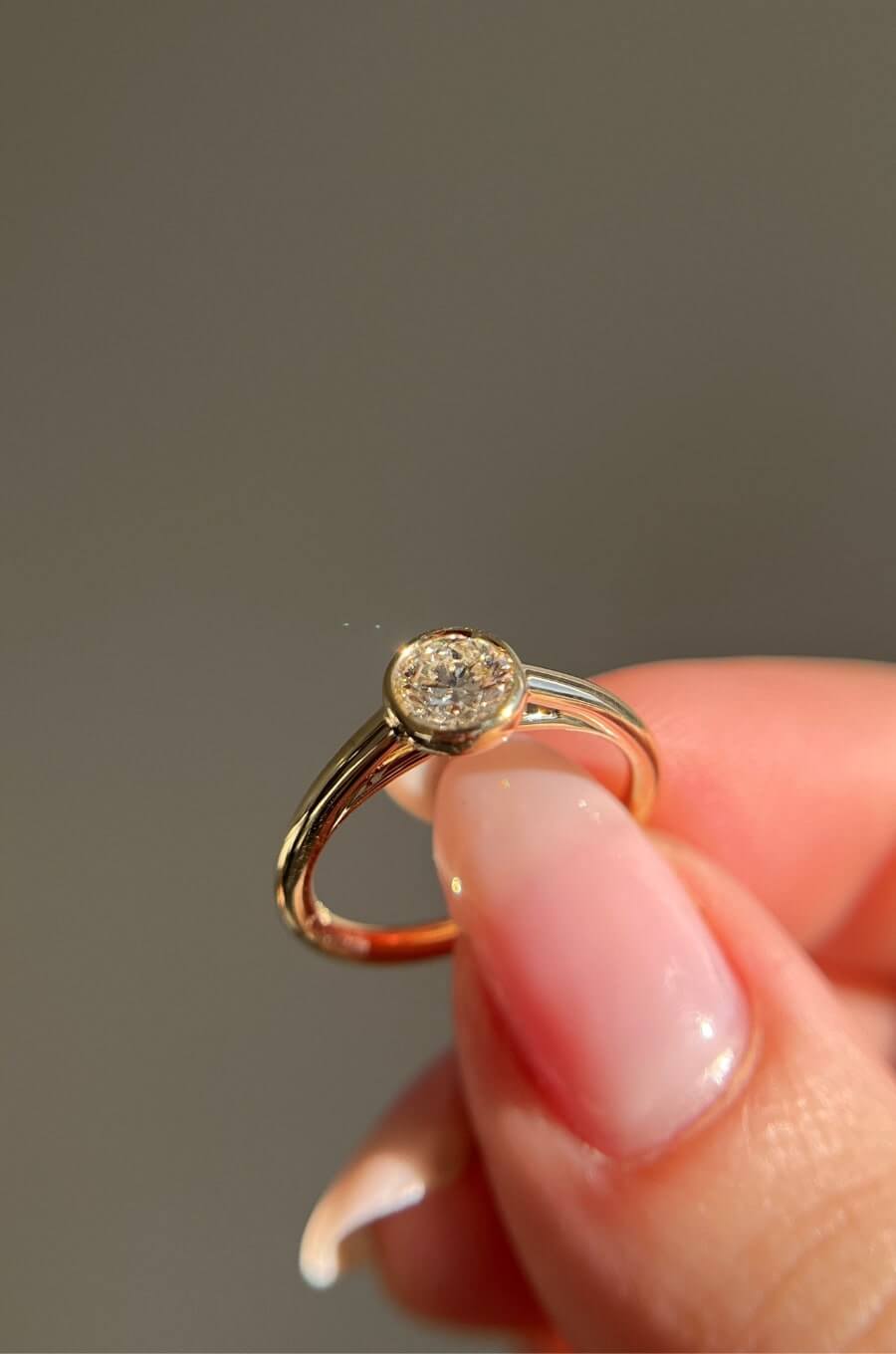 custom white diamond engagement ring