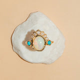 The Mary Opal Abstract Bezel Ring