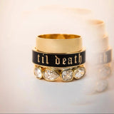 Stack featuring the Til Death Black Enamel Band - 6mm