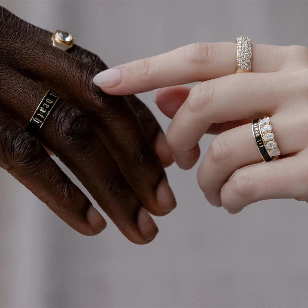 Til Death® Black Enamel Band - 4mm Marrow Fine