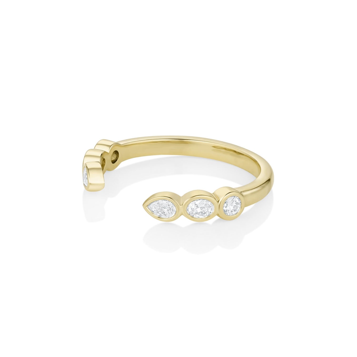 White Diamond Mixed Shape Cosmic Light Band side view