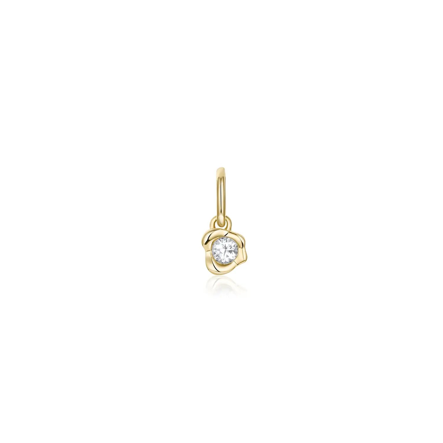 Abstract Bezel Gemstone Charm - Marrow Fine