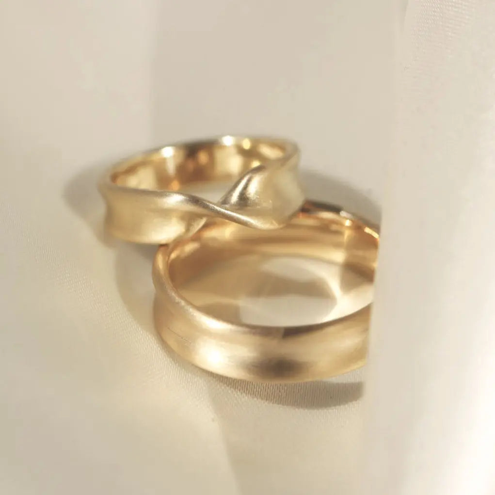 His & Hers Set—Everyday Twist Ring + Everyday Vale Ring Marrow Fine