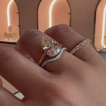 video of Something Blue Enamel Wave Band styled on hand