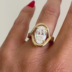 Video of 3ct Lab Diamond Marrow x Sammi Florence Ring stacked on hang