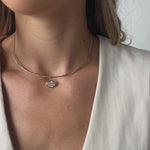 Video of Odette Oval Collar on décolletage