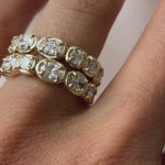 Video of 2 Lisse Eternity Bands stacked together on hand