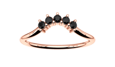 Black Diamond Crown Ring