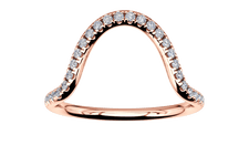 white diamond band in rose gold