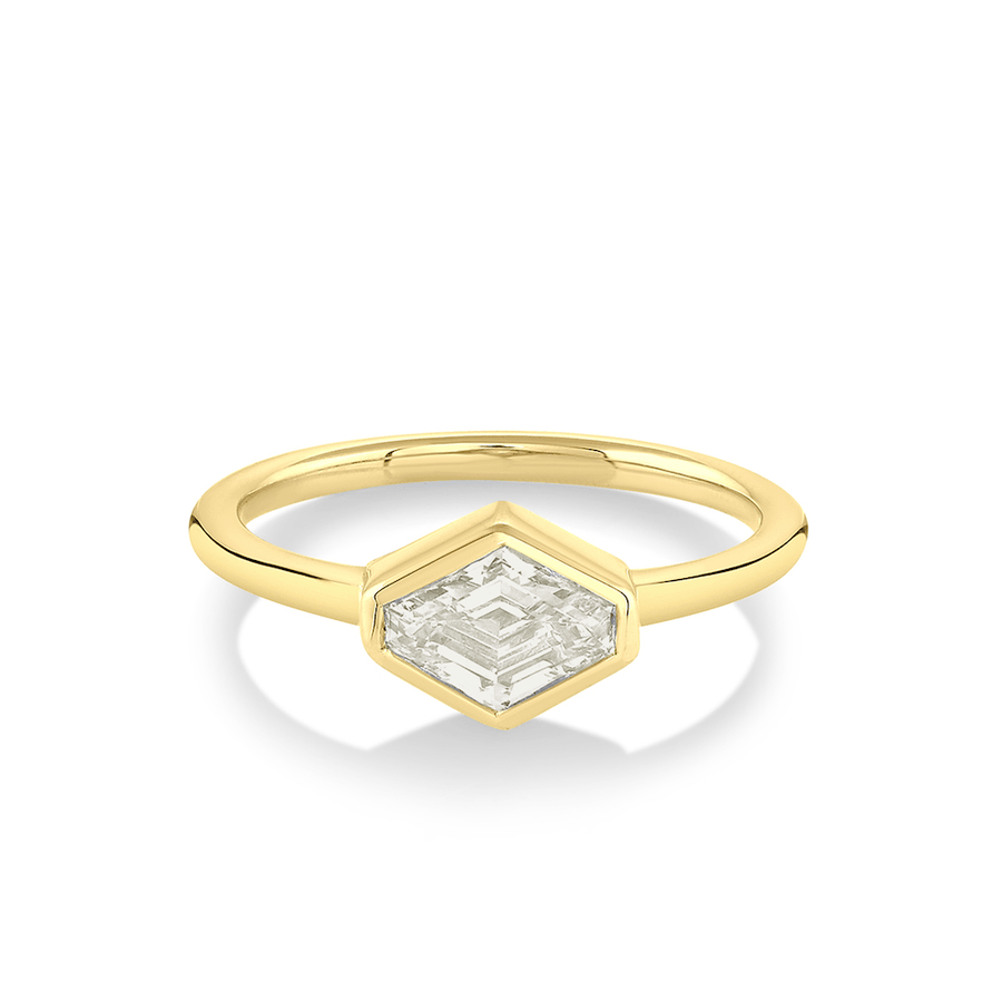 Marrow Fine Jewelry Lozenge Diamond Bezel Ring [Yellow Gold]