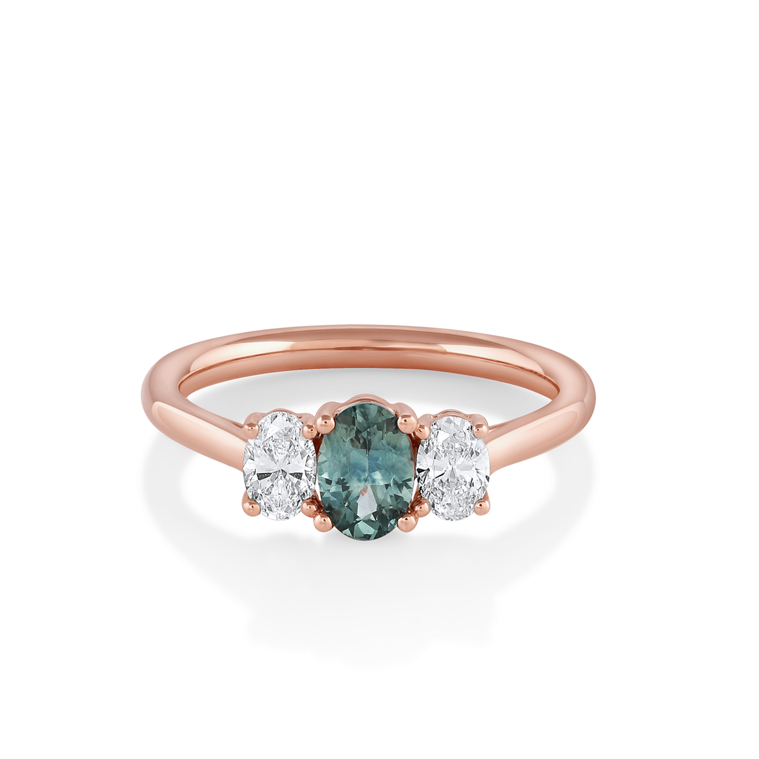 Marrow Fine Jewelry Montana Sapphire Three Stone Ring