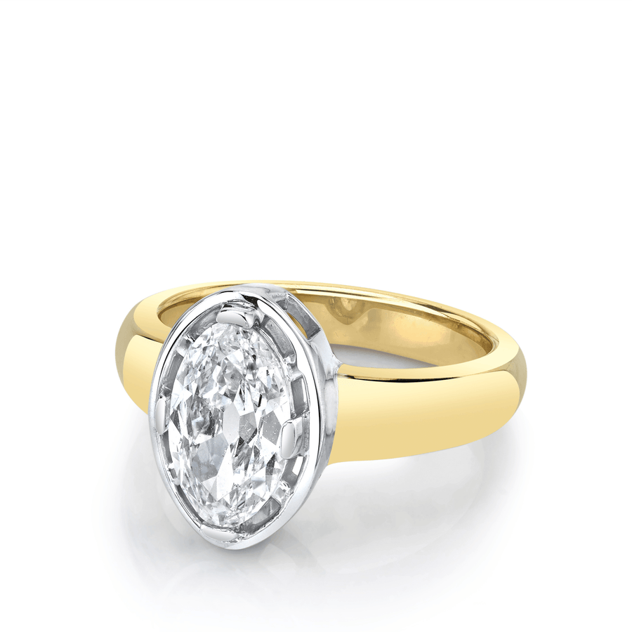 Marrow Fine Jewelry White Diamond Moval Georgia Engagement Ring [Yellow Gold]