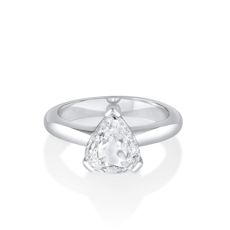 1.74ct Antique Pear Sloane Engagement Ring