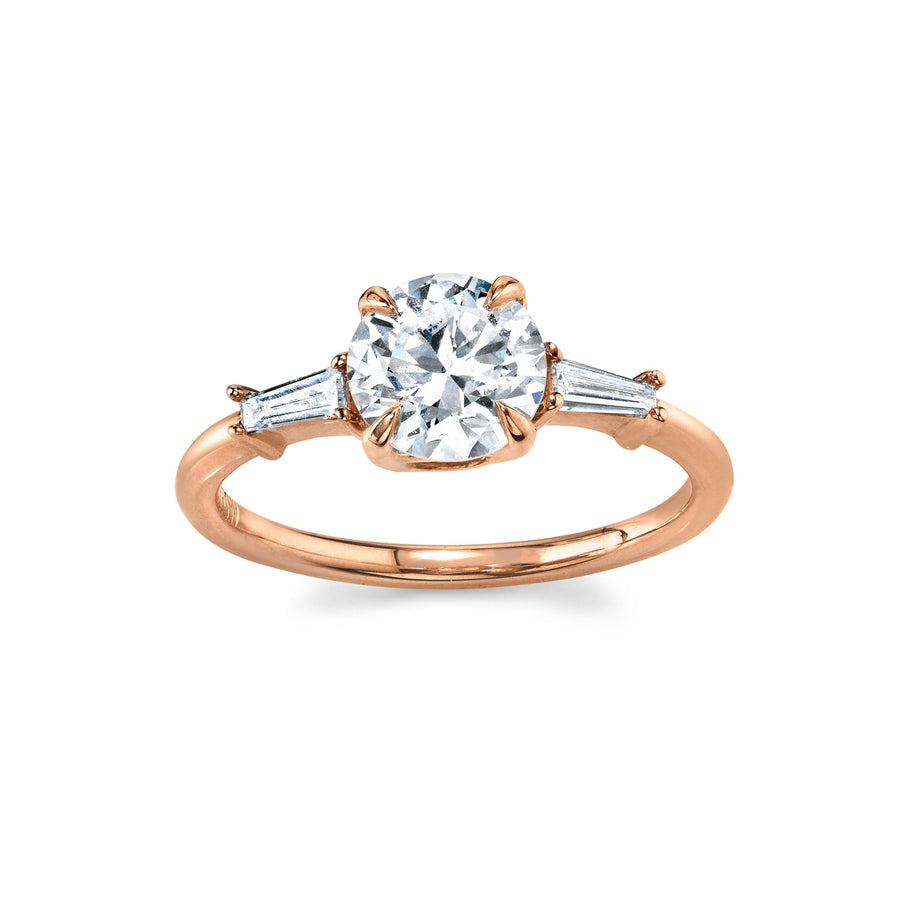 Marrow Fine Jewelry Classic Baguette White Diamond Engagement Ring [Rose Gold]