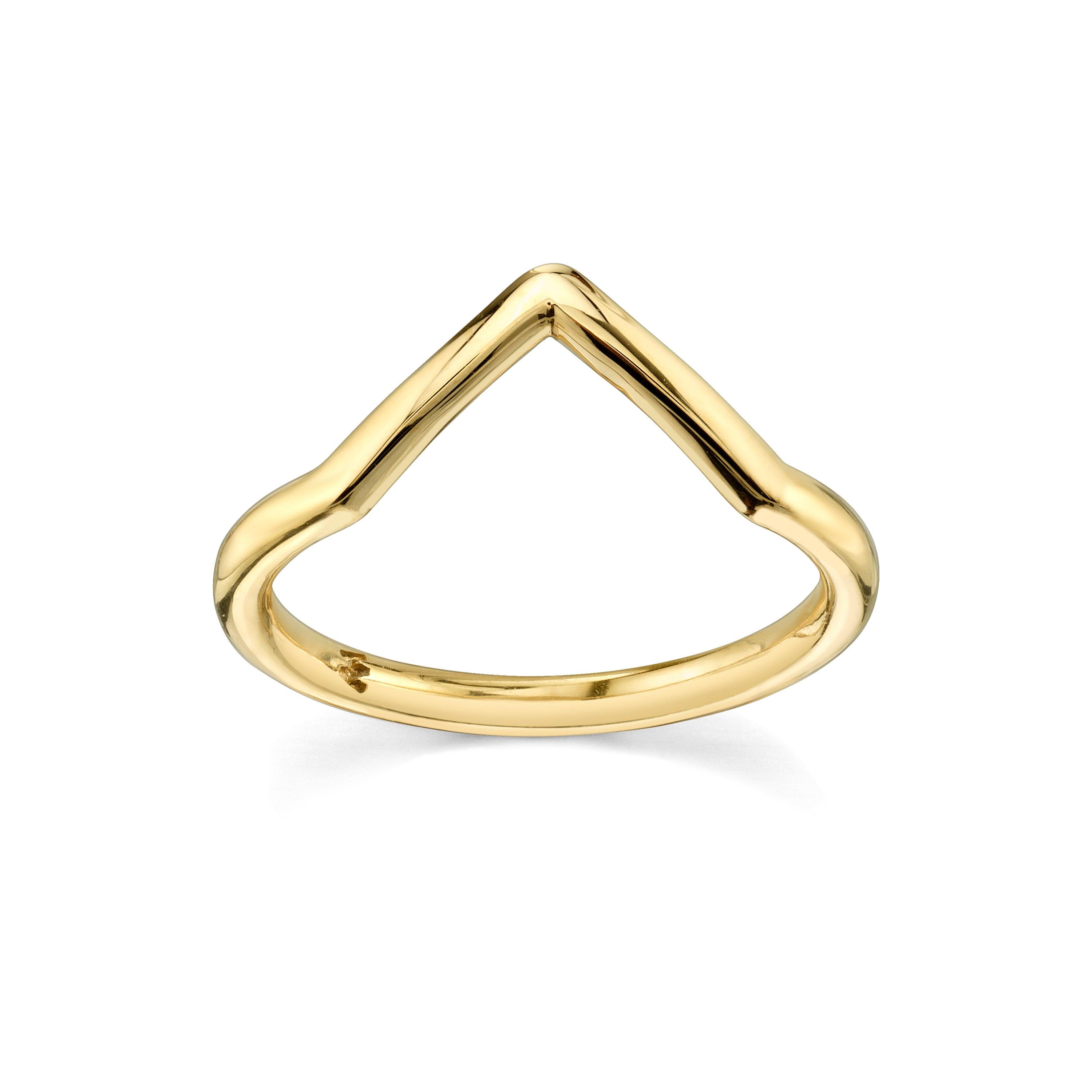 Marrow Fine Dainty Gold Triangle Stacking Band