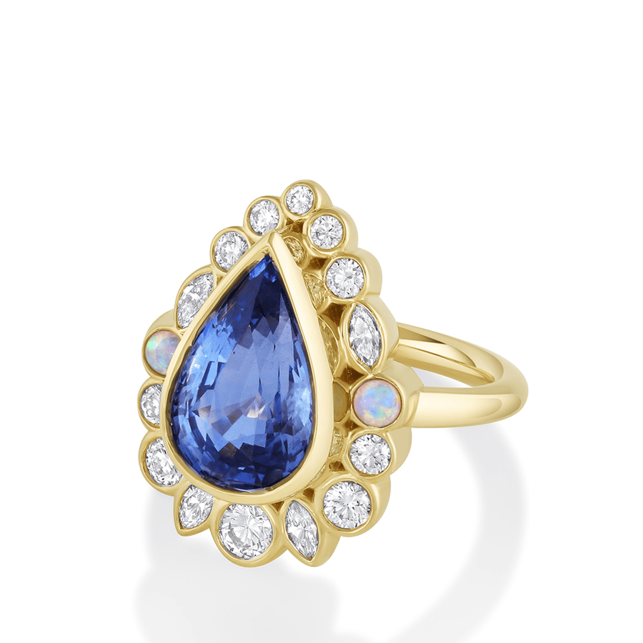 Marrow Fine Jewelry Blue Sapphire Ballerina Ring [Yellow Gold]