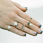 Marrow Fine Jewelry Black Diamond Edge Angled Ring