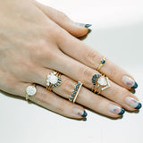 Marrow Fine Jewelry Black Diamond Edge Angled Ring