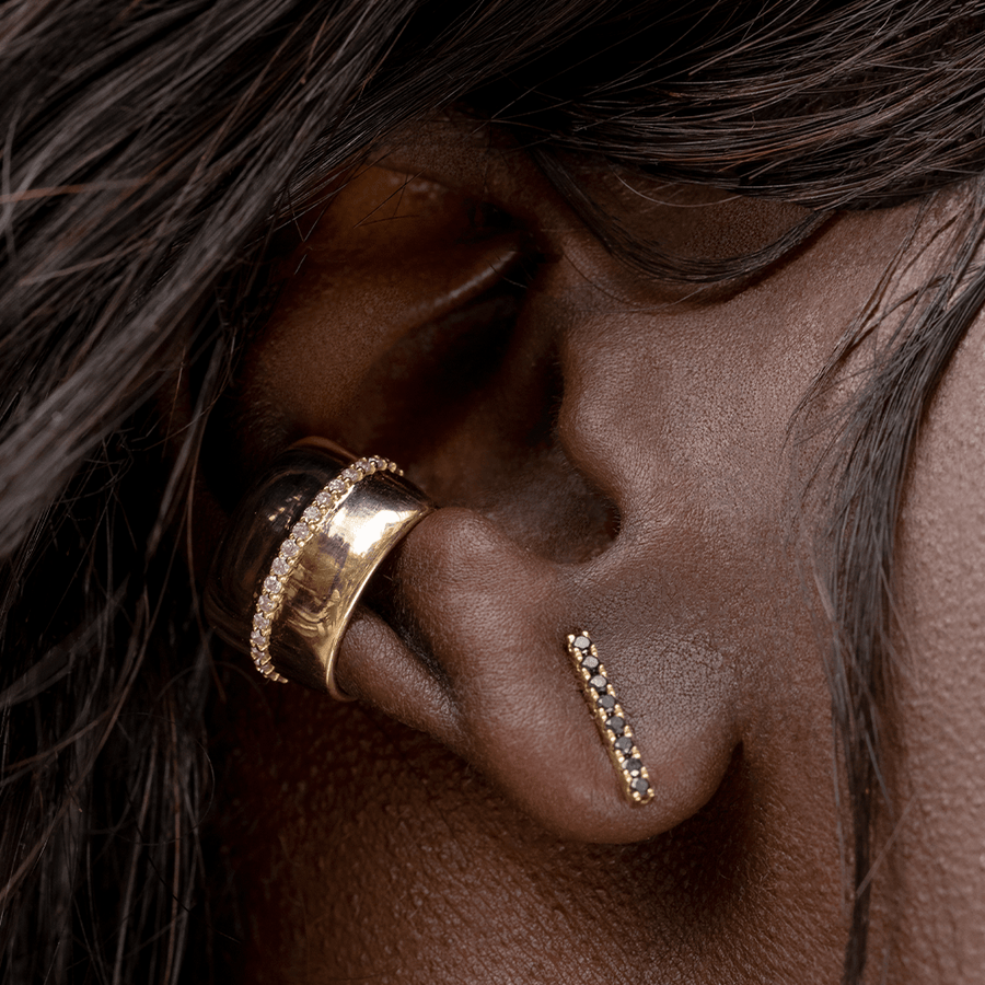 Marrow Fine Jewelry White Diamond Meridian Ear Cuff [Yellow Gold]