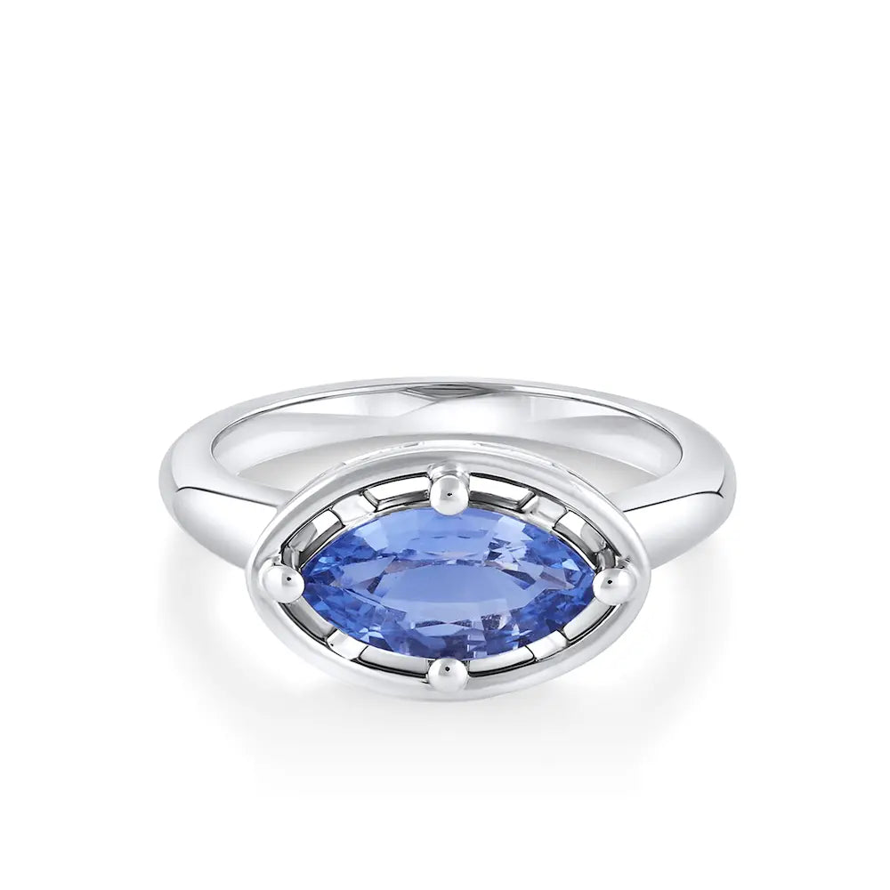 Marquise sapphire and diamond 2025 ring