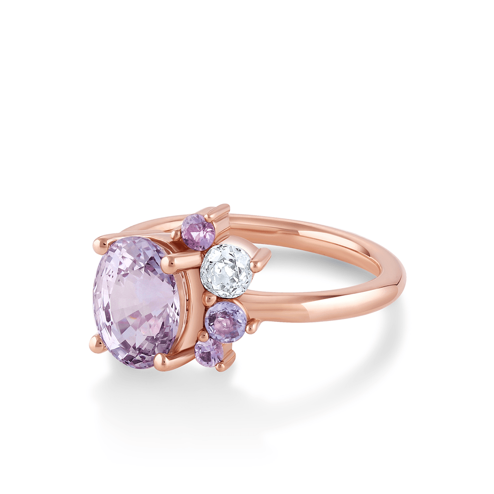 Marrow Fine Jewelry Pink Sapphire Spray Ring