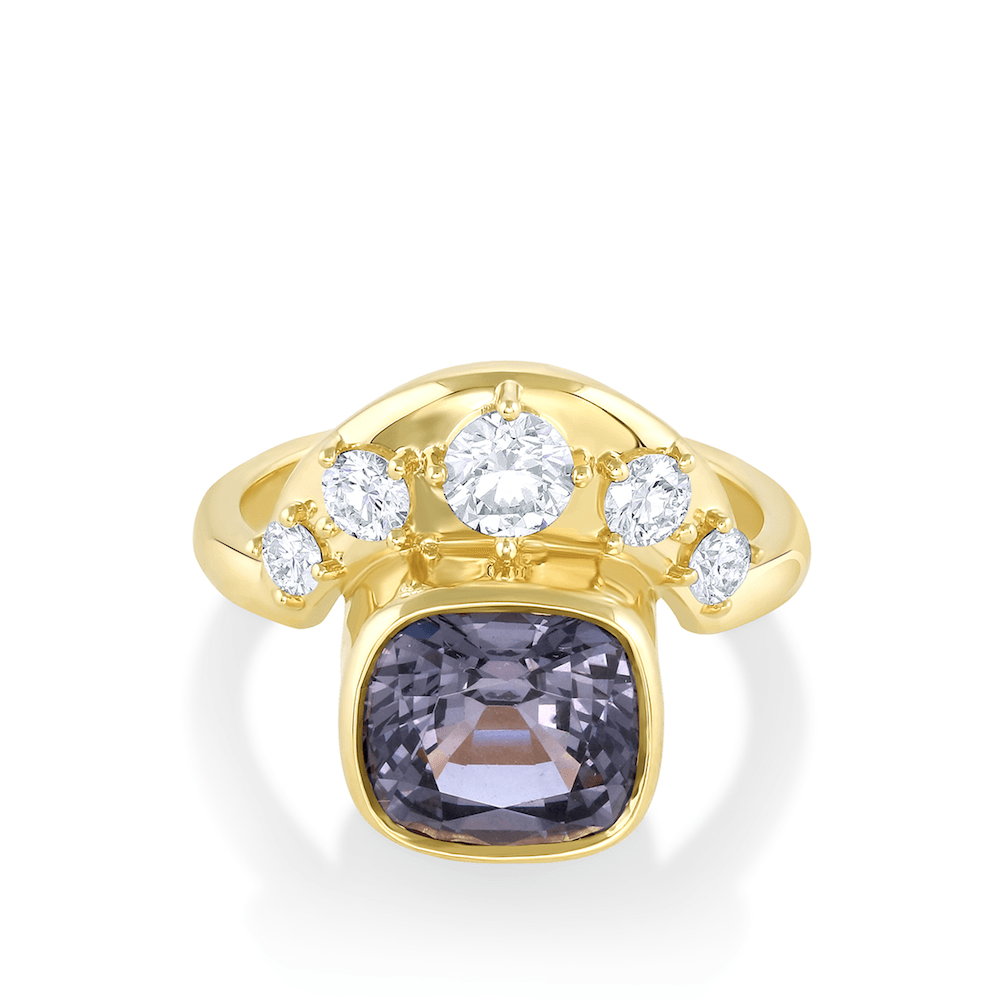 Marrow Fine Jewelry Purple Spinel Crescendo Ring